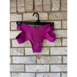 SKIMS Knit Swim Strappy Bikini Bottom Small Lollipop Purple NWT